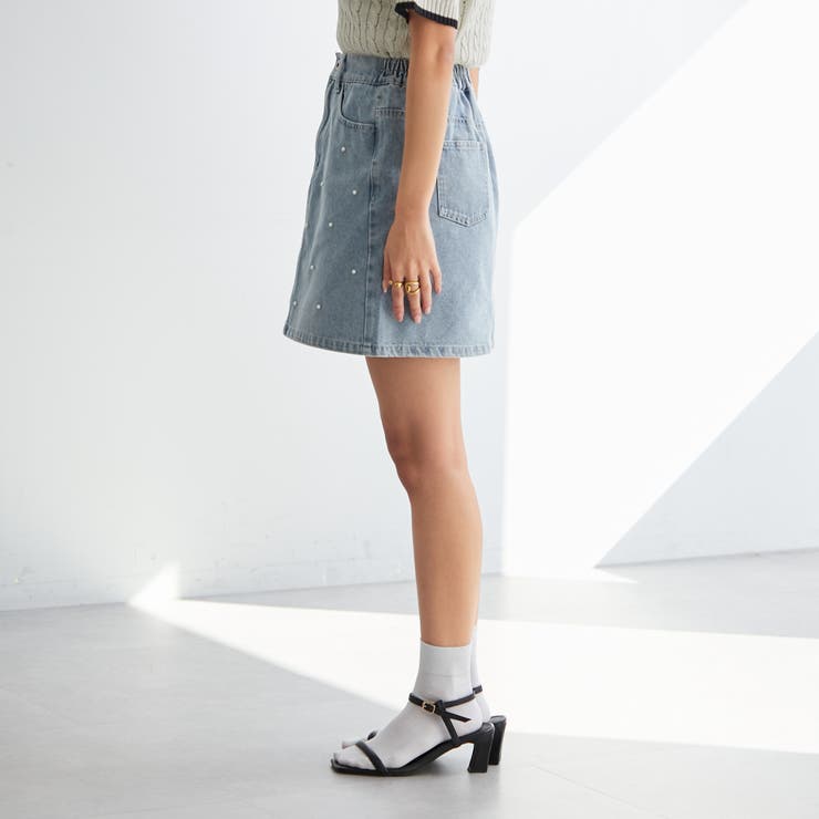 パール/ビジュー付ミニスカート | NICE CLAUP / OLIVE des OLIVE　OUTLET | 詳細画像33 