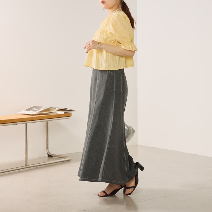 WZIPフレアスカート[品番：NCLW0013263]｜NICE CLAUP / OLIVE
