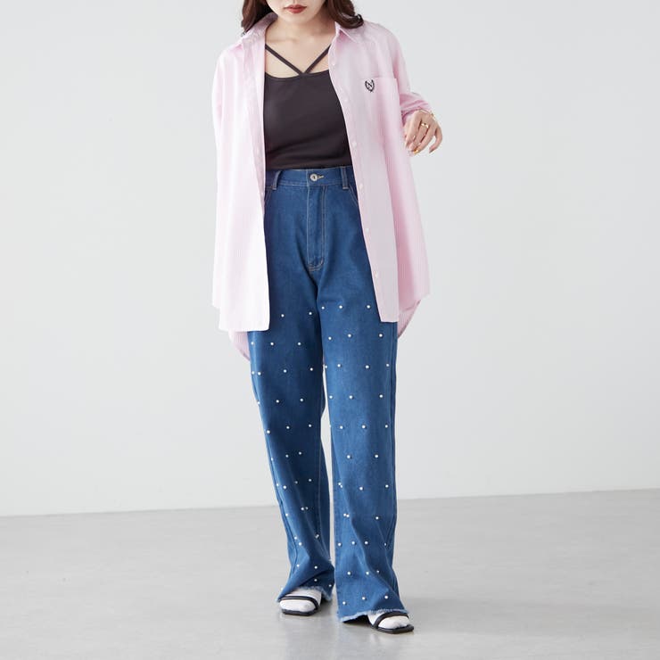 パール/ビジュー付デニム | NICE CLAUP / OLIVE des OLIVE　OUTLET | 詳細画像27 