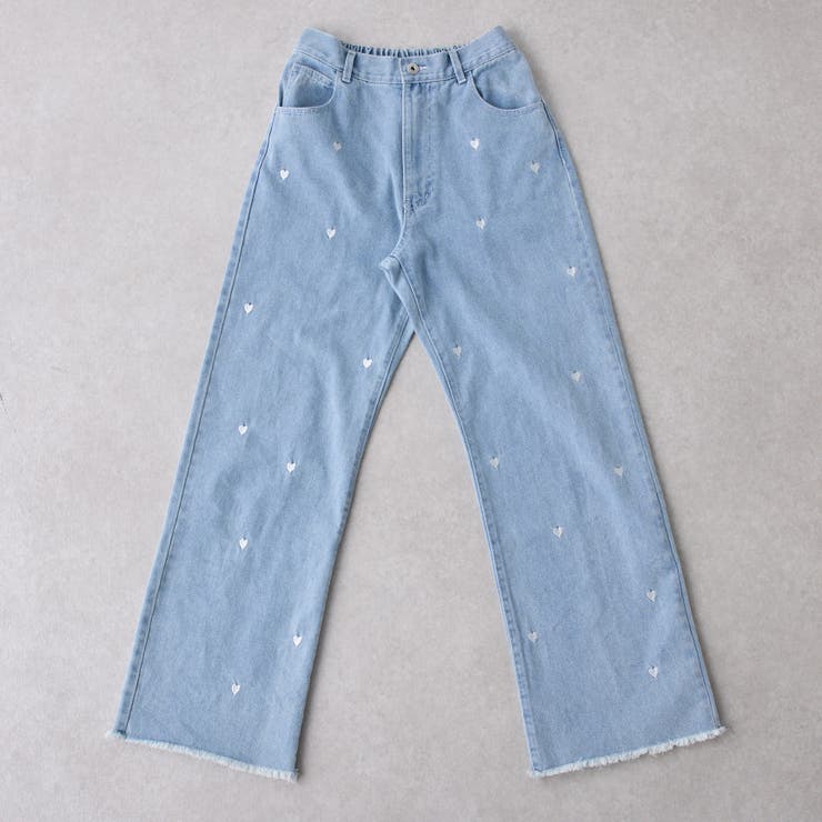 新色追加！ハート刺繍デニム[品番：NCLW0012690]｜NICE CLAUP