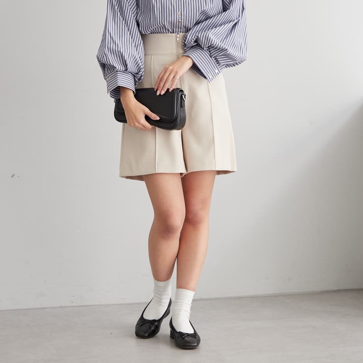 ハイウエストZIPショートPT[品番：NCLW0012208]｜NICE CLAUP
