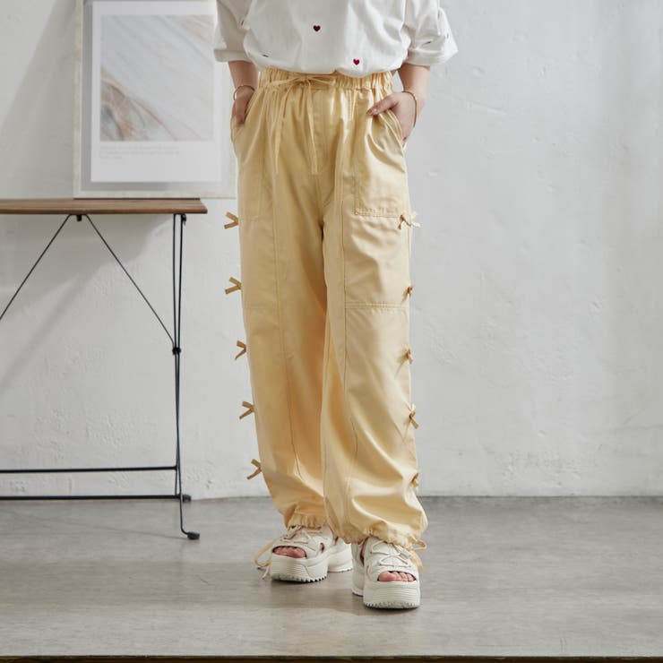 脇リボンカーゴパンツ | NICE CLAUP / OLIVE des OLIVE　OUTLET | 詳細画像8 