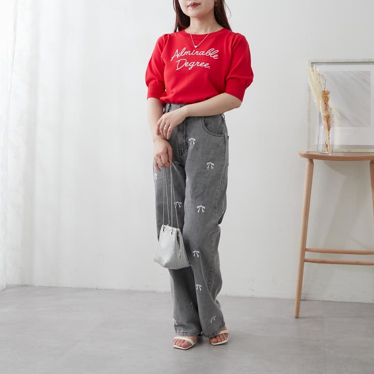 カットアウトリボンデニムパンツ（デニムパンツ）｜RESEXXY