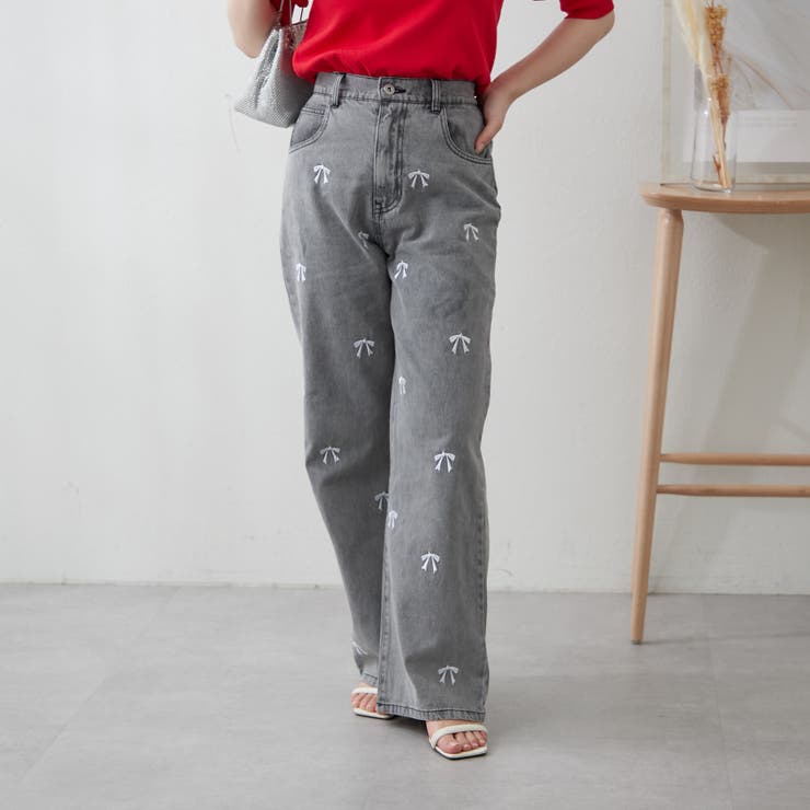 ハンドモチーフ 刺し子 パッチワーク リメイク USED デニム