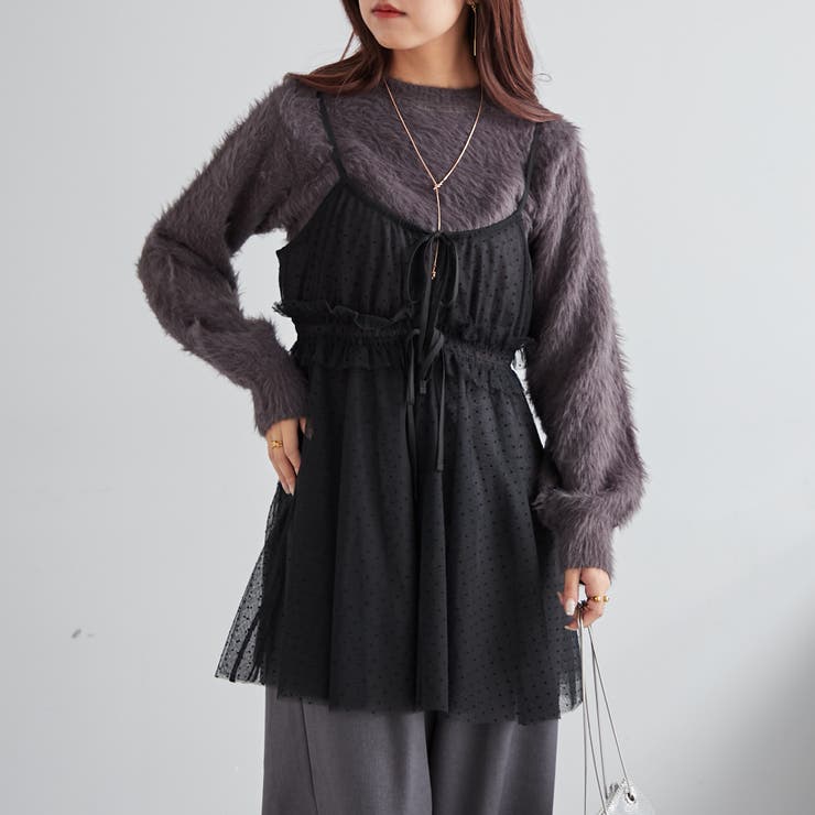 ドットチュールビスチェ[品番：NCLW0012129]｜NICE CLAUP / OLIVE des