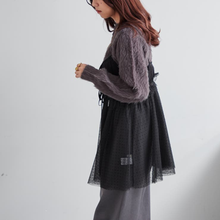 ドットチュールビスチェ[品番：NCLW0012129]｜NICE CLAUP / OLIVE des