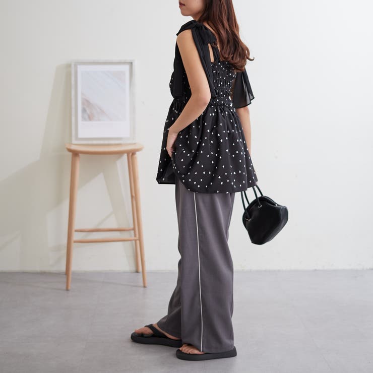 ナイスクラップ 肩リボンチュニック one after another】肩リボンチュニック | NICE CLAUP / OLIVE des
