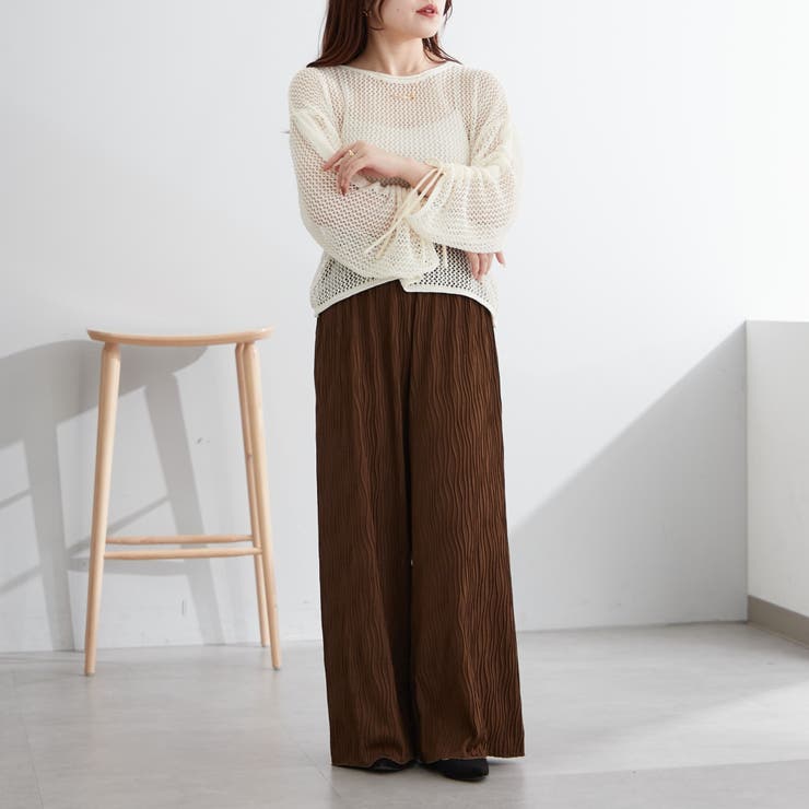 新色追加、袖ドロストメッシュプルオーバー | NICE CLAUP / OLIVE des OLIVE　OUTLET | 詳細画像8 