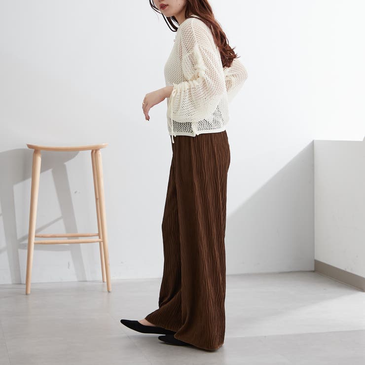 新色追加、袖ドロストメッシュプルオーバー | NICE CLAUP / OLIVE des OLIVE　OUTLET | 詳細画像9 