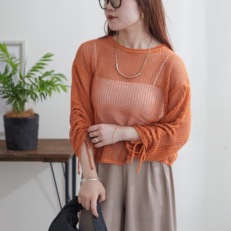 新色追加、袖ドロストメッシュプルオーバー | NICE CLAUP / OLIVE des OLIVE　OUTLET | 詳細画像29 