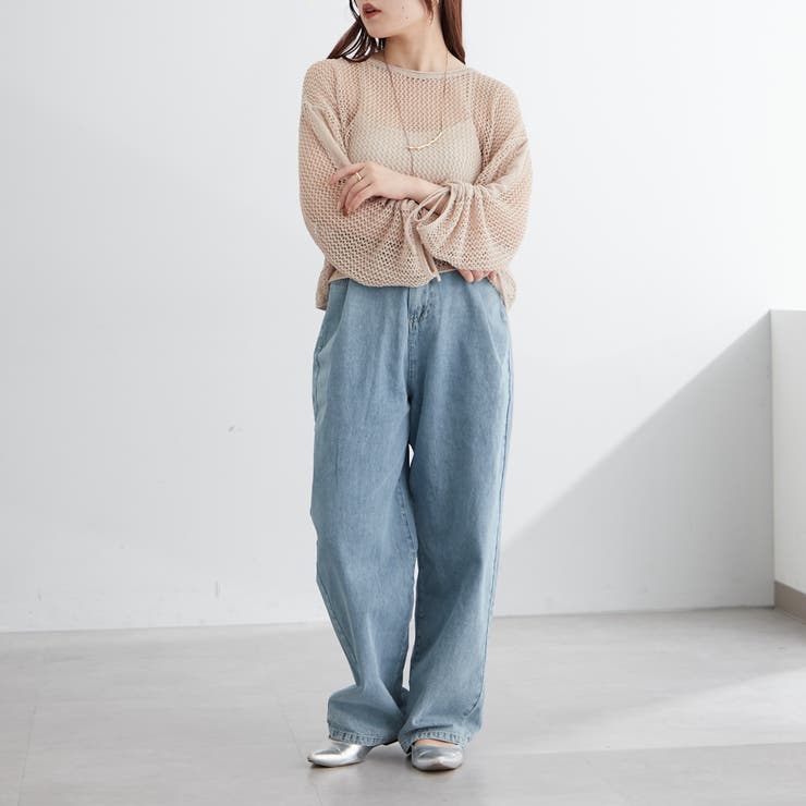 新色追加、袖ドロストメッシュプルオーバー | NICE CLAUP / OLIVE des OLIVE　OUTLET | 詳細画像25 