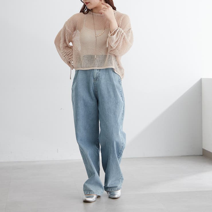 新色追加、袖ドロストメッシュプルオーバー | NICE CLAUP / OLIVE des OLIVE　OUTLET | 詳細画像27 