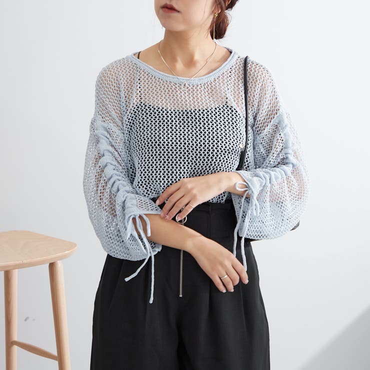 新色追加、袖ドロストメッシュプルオーバー | NICE CLAUP / OLIVE des OLIVE　OUTLET | 詳細画像33 