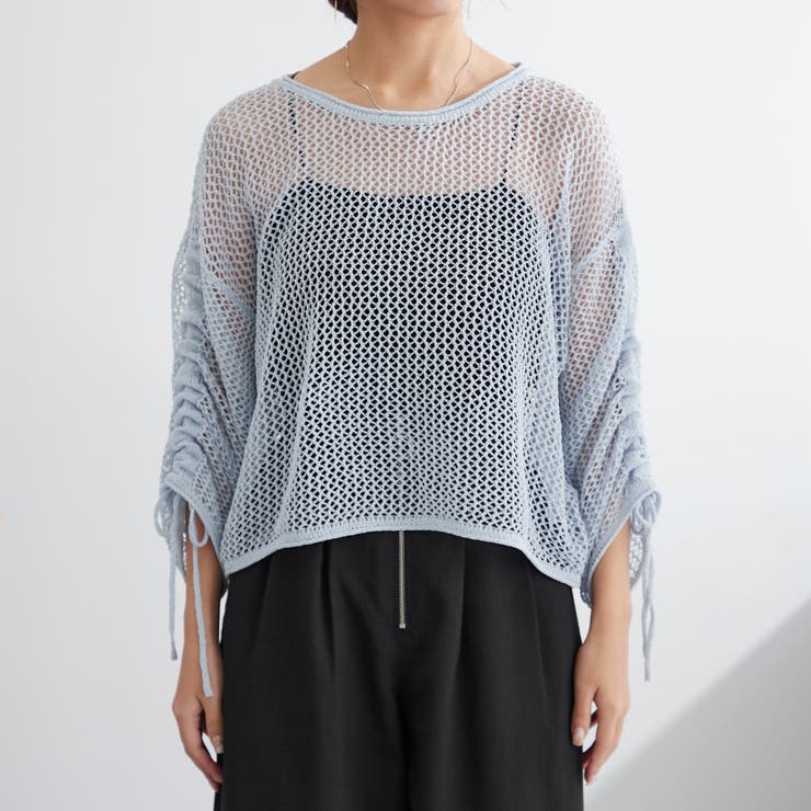 新色追加、袖ドロストメッシュプルオーバー | NICE CLAUP / OLIVE des OLIVE　OUTLET | 詳細画像43 