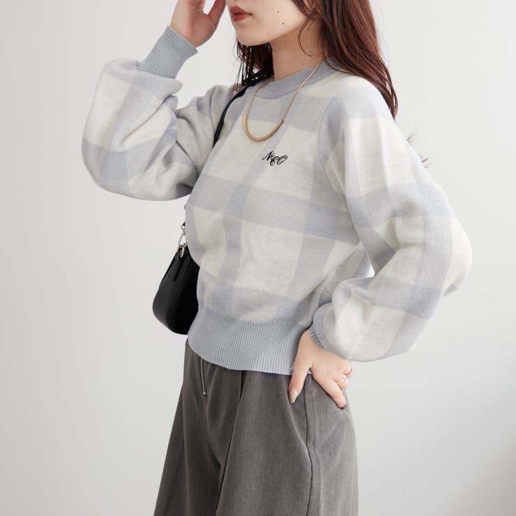 チェックニット[品番：NCLW0012214]｜NICE CLAUP / OLIVE des OLIVE