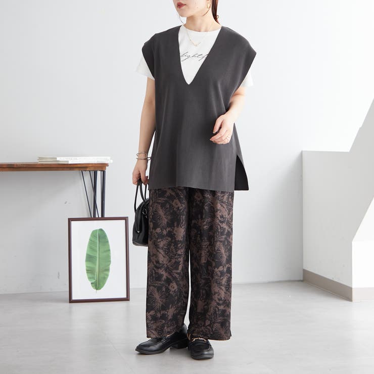 Vネックベスト[品番：NCLW0013084]｜NICE CLAUP / OLIVE des OLIVE