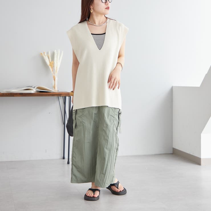 Vネックベスト[品番：NCLW0013084]｜NICE CLAUP / OLIVE des OLIVE