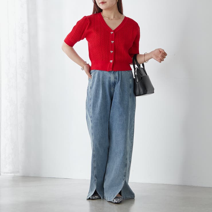 ビジューリボンカーディガン | NICE CLAUP / OLIVE des OLIVE　OUTLET | 詳細画像27 