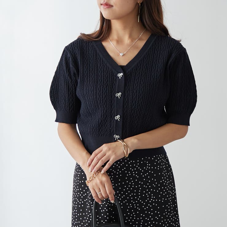 ビジューリボンカーディガン | NICE CLAUP / OLIVE des OLIVE　OUTLET | 詳細画像32 
