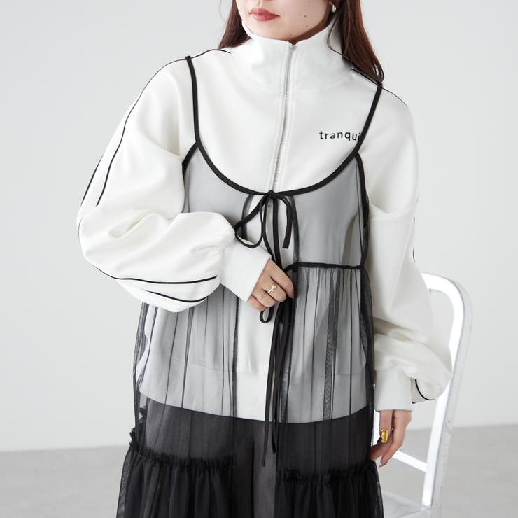 ハーフZIP袖ラインプルオーバー[品番：NCLW0012256]｜NICE CLAUP