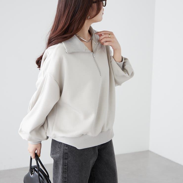 ハーフZIP袖ラインプルオーバー[品番：NCLW0012256]｜NICE CLAUP