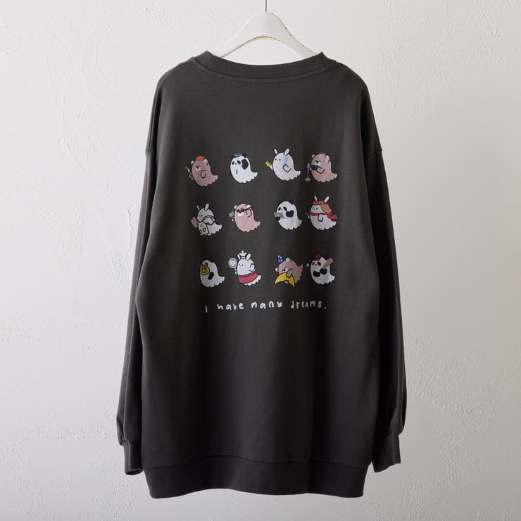 オバケゆるキャラスウェット[品番：NCLW0012345]｜NICE CLAUP / OLIVE