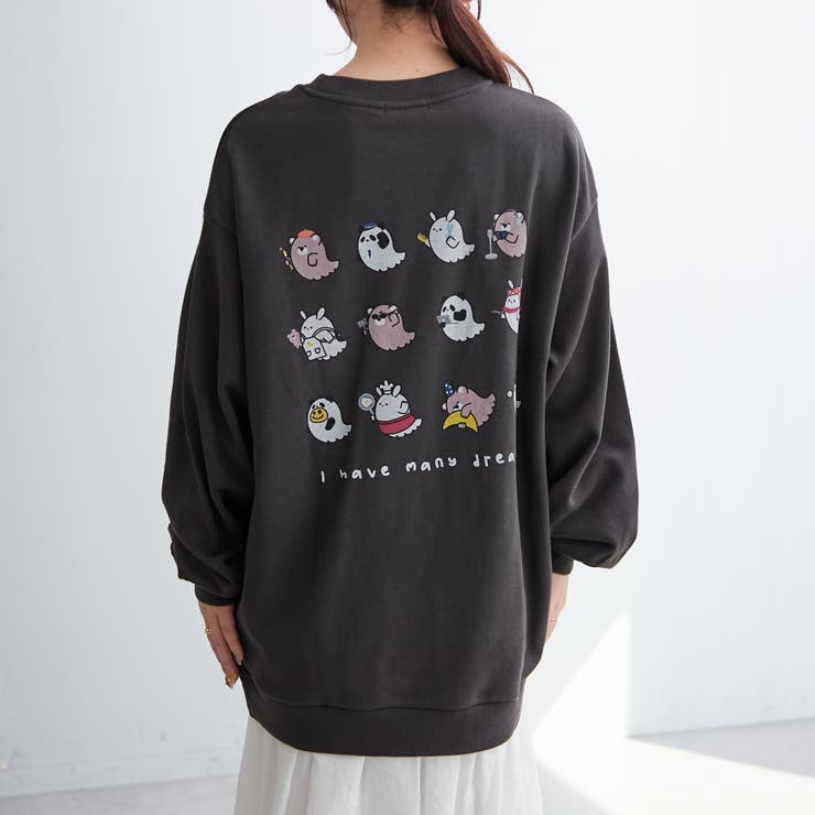 オバケゆるキャラスウェット[品番：NCLW0012345]｜NICE CLAUP / OLIVE