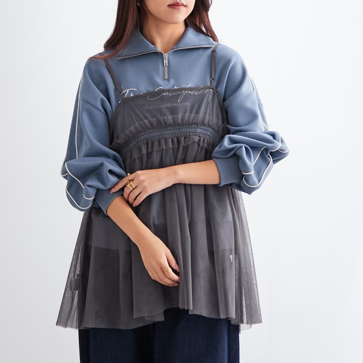 ロゴ刺繍ハーフZIP[品番：NCLW0012334]｜NICE CLAUP / OLIVE des OLIVE