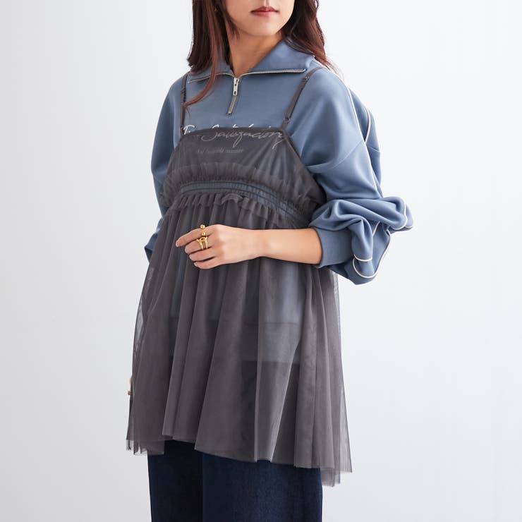 ロゴ刺繍ハーフZIP[品番：NCLW0012334]｜NICE CLAUP / OLIVE des OLIVE