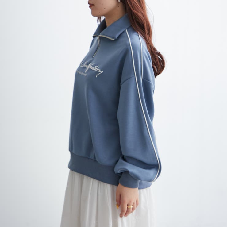 ロゴ刺繍ハーフZIP[品番：NCLW0012334]｜NICE CLAUP / OLIVE des OLIVE