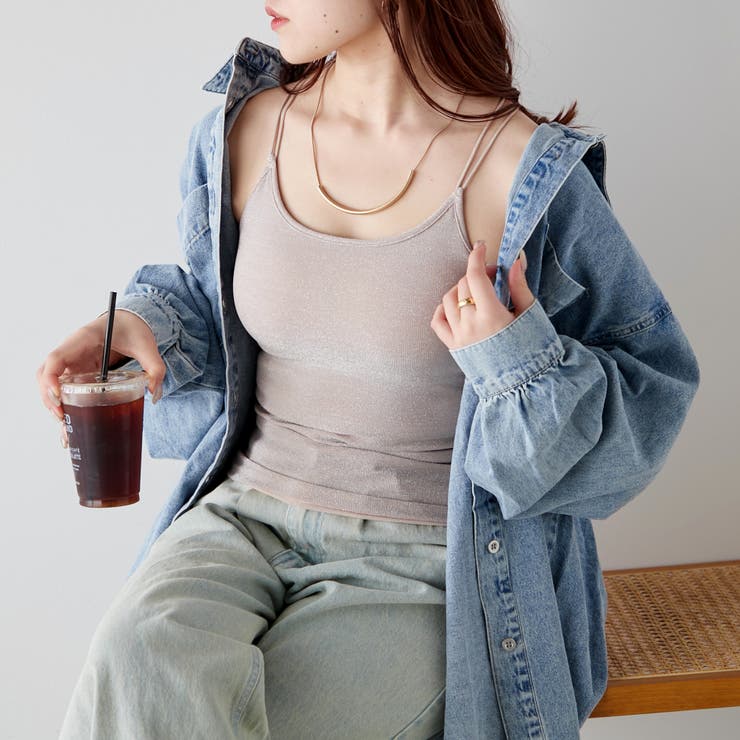 ラメカップ付キャミ | NICE CLAUP / OLIVE des OLIVE　OUTLET | 詳細画像1 
