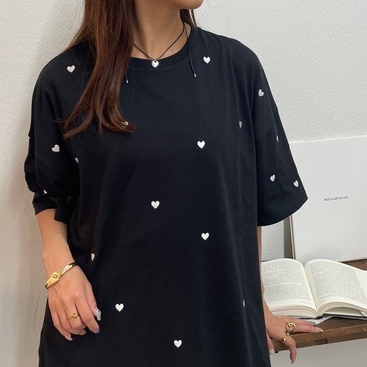 即完売!予約も人気上昇中】ミニハート刺繍BIGT[品番：NCLW0012767