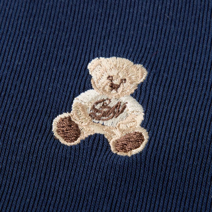 wonderful world くま刺繍 テーラードジャケット 黒 XL相当