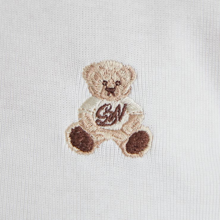 クマ刺繍配色ポロ[品番：NCLW0013089]｜NICE CLAUP / OLIVE des