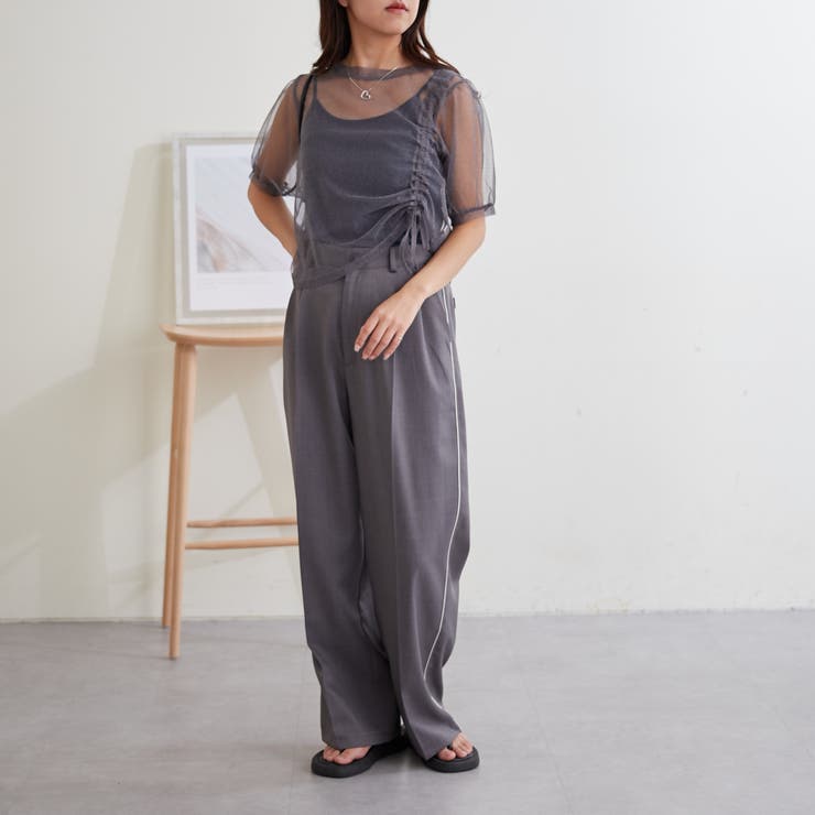 ラメドロストキャミSET[品番：NCLW0012931]｜NICE CLAUP / OLIVE