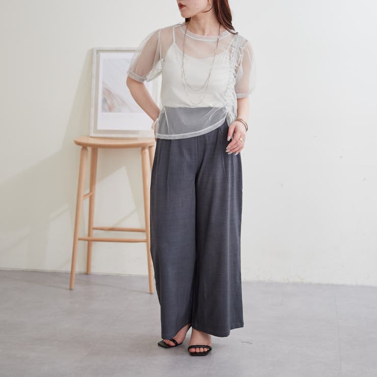 ラメドロストキャミSET[品番：NCLW0012931]｜NICE CLAUP / OLIVE