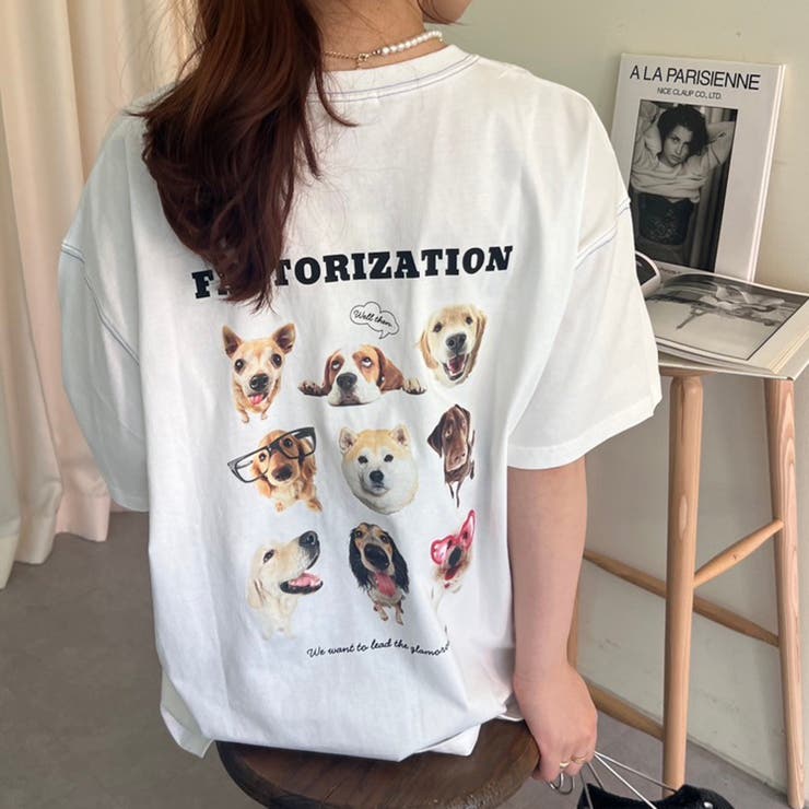 わんちゃん集合Tシャツ[品番：NCLW0013312]｜NICE CLAUP / OLIVE des