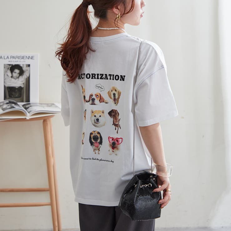 わんちゃん集合Tシャツ[品番：NCLW0013312]｜NICE CLAUP / OLIVE