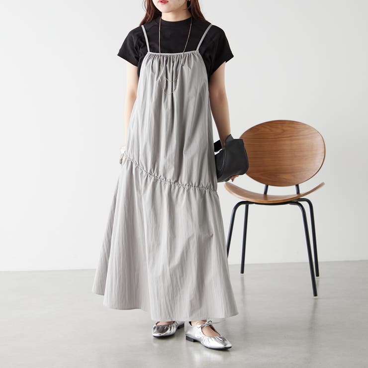 切替ギャザードロストジャンスカ | NICE CLAUP / OLIVE des OLIVE　OUTLET | 詳細画像3 