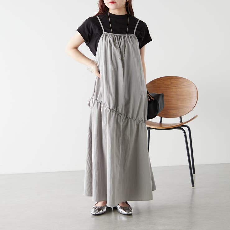 切替ギャザードロストジャンスカ | NICE CLAUP / OLIVE des OLIVE　OUTLET | 詳細画像4 