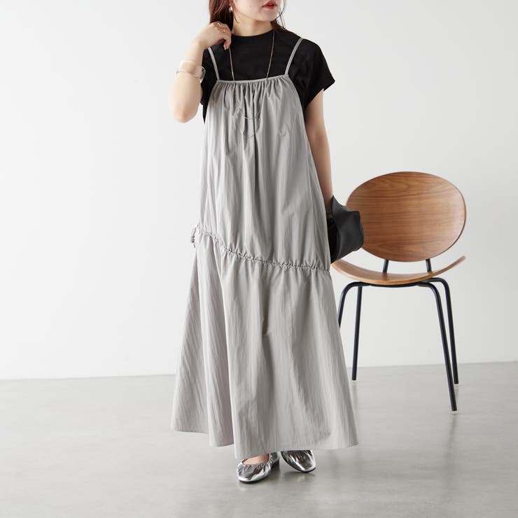 切替ギャザードロストジャンスカ | NICE CLAUP / OLIVE des OLIVE　OUTLET | 詳細画像5 