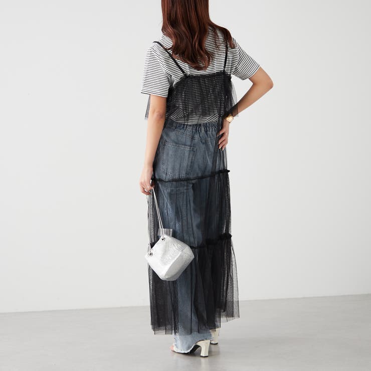 チュールキャミジャンスカ[品番：NCLW0012527]｜NICE CLAUP / OLIVE