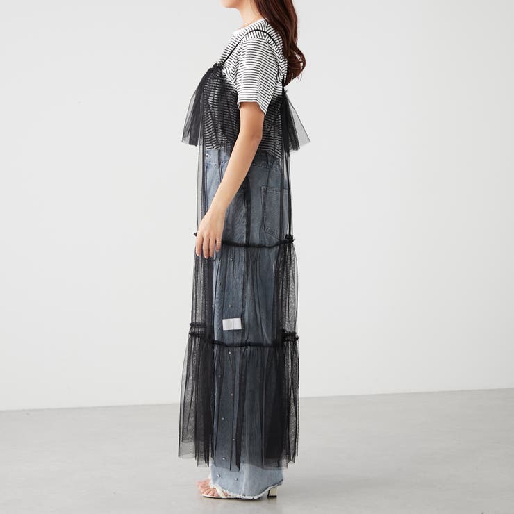 チュールキャミジャンスカ[品番：NCLW0012527]｜NICE CLAUP / OLIVE