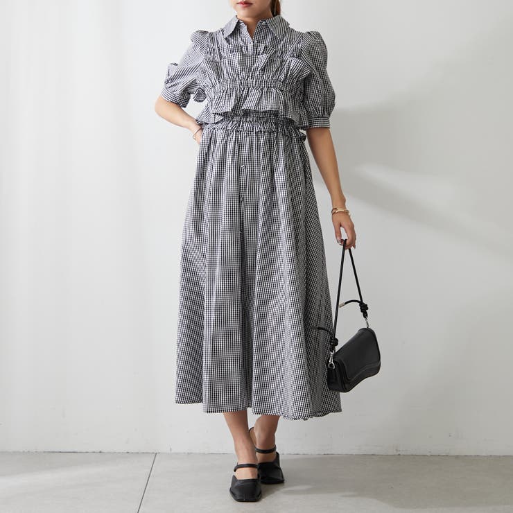 シャーリングシャツワンピース[品番：NCLW0013258]｜NICE CLAUP