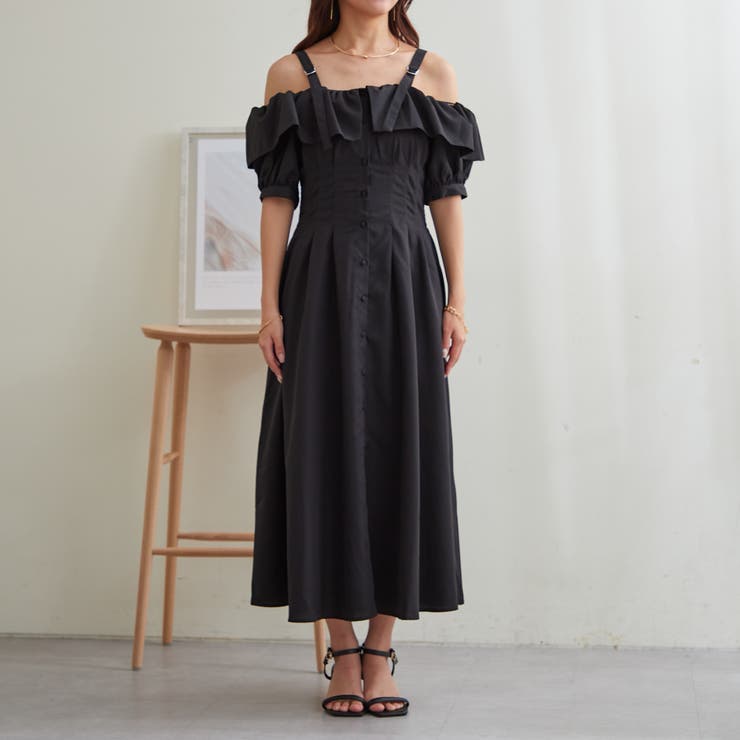 NICE CLAUP オフショルワンピース one after another NICE CLAUP｜オフショルニットミニワンピース