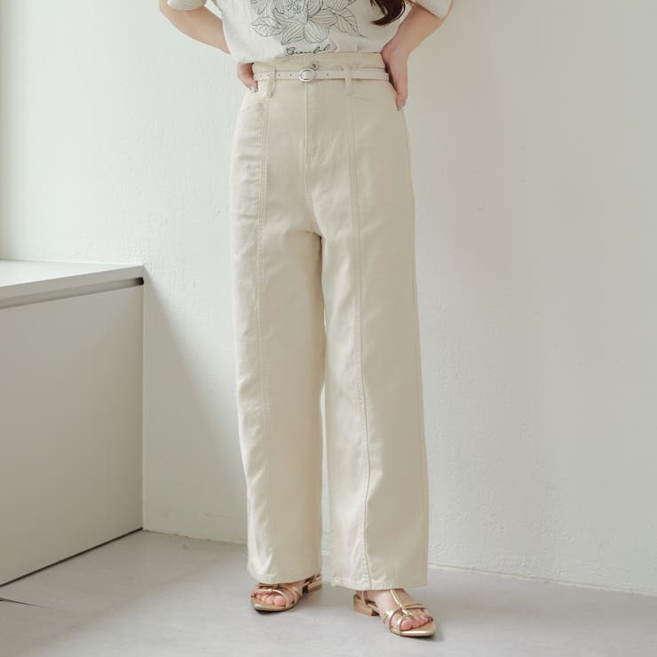 大人気 ベルトセットデニムパンツ | RMAF　NICE CLAUP / OLIVE des OLIVE | 詳細画像9 