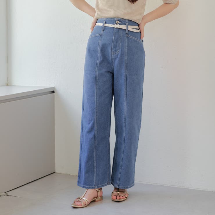 大人気 ベルトセットデニムパンツ | RMAF　NICE CLAUP / OLIVE des OLIVE | 詳細画像3 