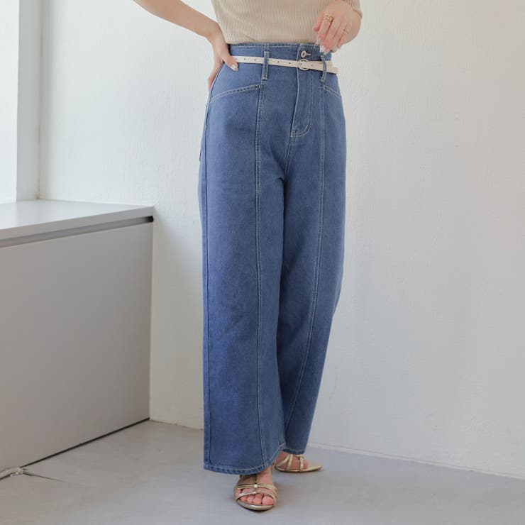 大人気 ベルトセットデニムパンツ | RMAF　NICE CLAUP / OLIVE des OLIVE | 詳細画像4 