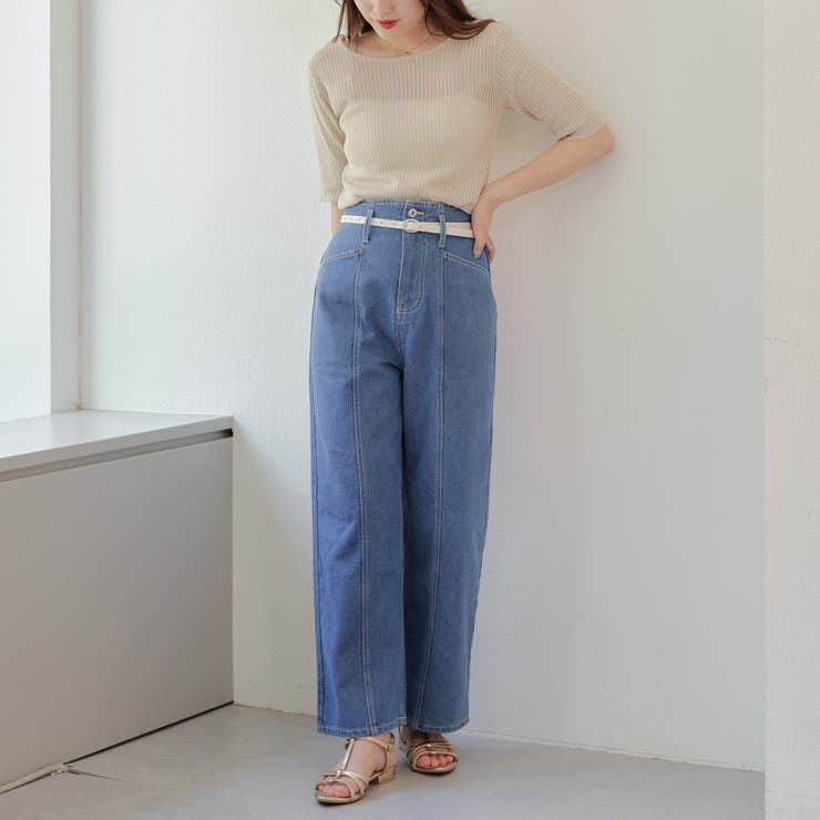 大人気 ベルトセットデニムパンツ | RMAF　NICE CLAUP / OLIVE des OLIVE | 詳細画像6 