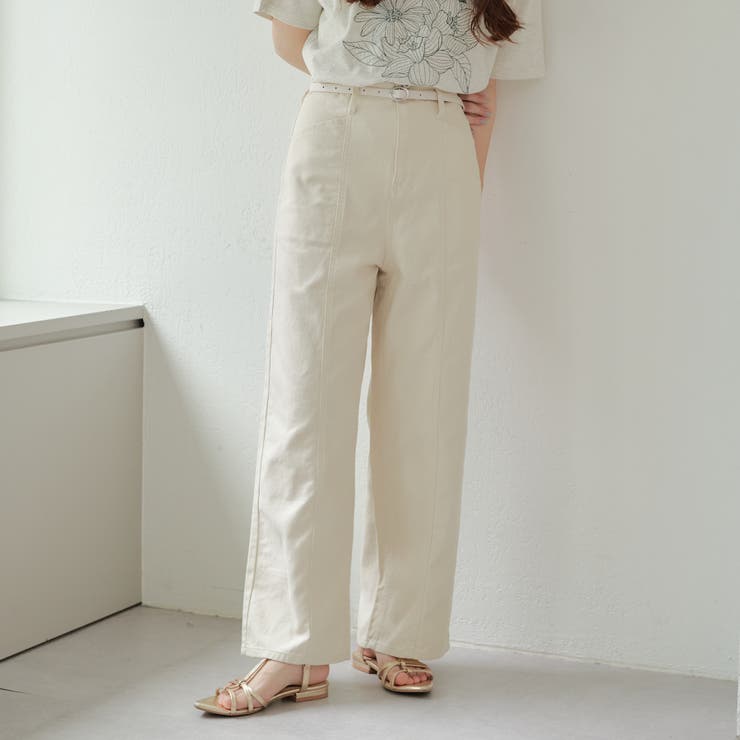 アイボリー | 大人気 ベルトセットデニムパンツ | RMAF　NICE CLAUP / OLIVE des OLIVE